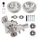 Engine Water Pump 2grooves Crankshaft Pulley For Small Block Chevy 1969-1989