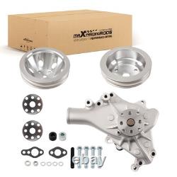 Engine Water Pump 2Grooves Crankshaft Pulley for Small Block Chevy 1969-1989