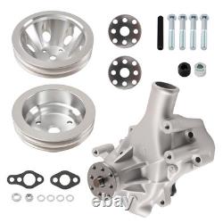 Engine Water Pump 2Grooves Crankshaft Pulley for Small Block Chevy 1969-1989