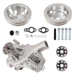 Engine Water Pump 2Grooves Crankshaft Pulley for Small Block Chevy 1969-1989