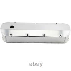 Fabricated Aluminum Valve Covers Polished Big Block For Chevy 396 427 502