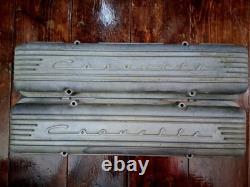 Finned Aluminum Corvette Valve Covers for A Small-block Chevrolet Engine