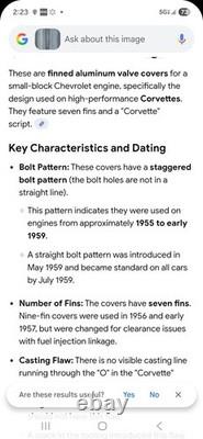 Finned Aluminum Corvette Valve Covers for A Small-block Chevrolet Engine