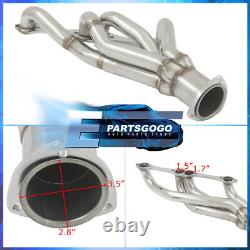 For Chevy 265-400 V8 Small Block SBC Stainless Shorty Exhaust Manifold Header