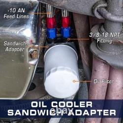 GlowShift Chevy Small-Block Engine 305 350 Oil Cooler Sandwich Adapter