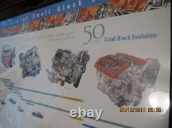 Gm Chevy Original 50 Yrs. Of Small Block Engine Evolution Poster Art