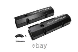 HOLLEY 241-288 Tall Valve Covers for Small Block Chevy Black