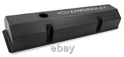 HOLLEY 241-288 Tall Valve Covers for Small Block Chevy Black
