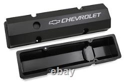 HOLLEY 241-288 Tall Valve Covers for Small Block Chevy Black