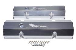 HOLLEY 890010 Sniper Tall Fabricated Valve Covers for Small Block Chevy