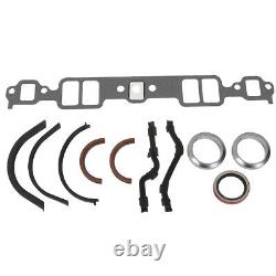 Head Intake Exhaust Valve Cover Engine Gasket Set for Chevy 327 350 Small Block