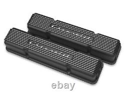 Holley 241-108 Chevy Bowtie FInned Valve Covers Small Block Chevy V8's