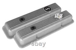 Holley 241-134 Muscle Series Valve Covers for small block Chevy engines-Natural