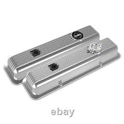 Holley 241-137 Muscle Series Valve Covers, SBC, Polished Finish