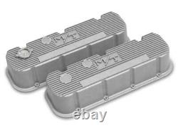 Holley 241-150 Natural Tall Finned M/T Valve Covers for Big Block Chevy Engines