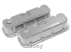 Holley 241-151 Polished Tall Finned M/T Valve Covers for Big Block Chevy Engines