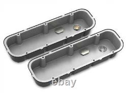 Holley 241-152 Black Tall Finned M/T Valve Covers for Big Block Chevy Engines