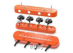 Holley 241-178 2-PC Chevrolet Script Factory Orange LS Chevy Valve Covers LSX