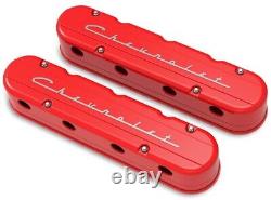 Holley 241-179 2-PC Chevrolet Script Gloss Red LS Chevy Valve Covers LSX