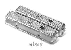 Holley 241-241 SBC Vintage Series Finned Valve Covers Polished Finish