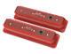 Holley 241-250 Finned Valve Covers For Small Block Chevy Engines Gloss Red