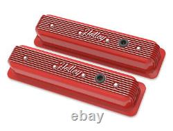 Holley 241-250 Holley Finned Valve Covers for Small Block Chevy Engines Glo