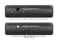 Holley 241-292 GM Muscle Series Center Bolt Valve Covers Satin Black Machined