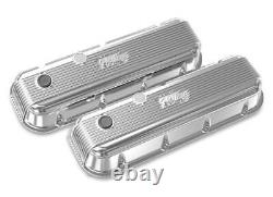 Holley 241-301 Big Block Chevy Vintage Series Finned Valve Covers Polished
