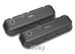 Holley 241-302 Big Block Chevy Vintage Series Finned Valve Covers Black