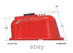 Holley 241-303 BBC Vintage Series Finned Valve Covers Holley Red Machined