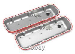 Holley 241-303 Big Block Chevy Vintage Series Finned Valve Covers Red