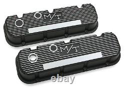 Holley 241-85 Mickey Thompson Black Wrinkle Valve Covers M/T Big Block Chevy