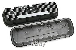 Holley 241-85 Mickey Thompson Black Wrinkle Valve Covers M/T Big Block Chevy