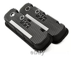 Holley 241-85 Mickey Thompson Black Wrinkle Valve Covers M/T Big Block Chevy