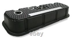 Holley 241-85 Mickey Thompson Black Wrinkle Valve Covers M/T Big Block Chevy