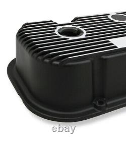 Holley 241-85 Mickey Thompson Black Wrinkle Valve Covers M/T Big Block Chevy