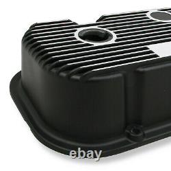 Holley 241-85 Mickey Thompson Black Wrinkle Valve Covers M/T Big Block Chevy