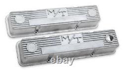 Holley 241-86 M/T Valve Covers for Small Block Chevy Engines Natural Cast