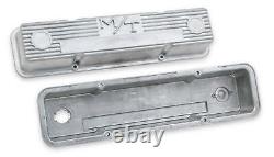 Holley 241-86 M/T Valve Covers for Small Block Chevy Engines Natural Cast