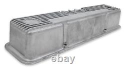 Holley 241-86 M/T Valve Covers for Small Block Chevy Engines Natural Cast