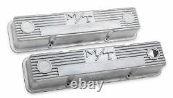 Holley 241-86 M/T Valve Covers for Small Block Chevy Engines Natural Cast F