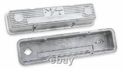 Holley 241-86 M/T Valve Covers for Small Block Chevy Engines Natural Cast F