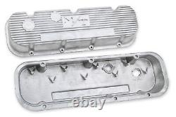 Holley 241-87 M/T Valve Covers for Big Block Chevy Engines Natural Cast Finish