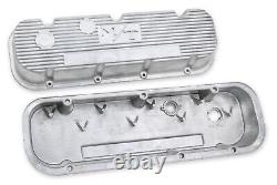 Holley 241-87 M/T Valve Covers for Big Block Chevy Engines Natural Cast Finish