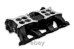 Holley 300-120BK Holley LS Carbureted Manifold 2x4 Dual Plane Black