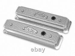 Holley Engine Valve Cover Set 241-248 Polished for Chevy 262-400 SBC