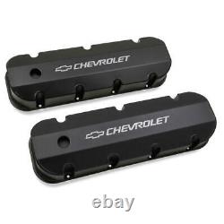 Holley Engine Valve Cover Set 241-281 Track Series Fabricated, Black for BBC