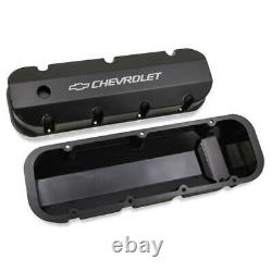 Holley Engine Valve Cover Set 241-281 Track Series Fabricated, Black for BBC