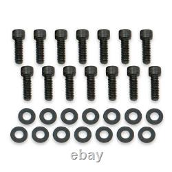 Holley Engine Valve Cover Set 241-281 Track Series Fabricated, Black for BBC