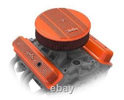 Holley Finned Valve Covers Small Block Chevy Engines Factory Orange 241-249